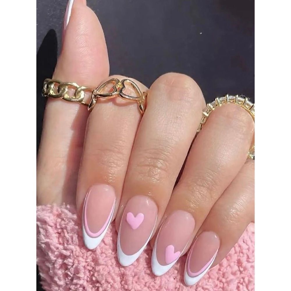 24 pcs Acrylic Press On Nail Set Reusable